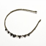 Bentita / coronita pentru par cu cristale BP006 Negre Bentita / coronita pentru par cu cristale BP006 Negre